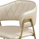 Ver mais imagens de Conjunto 4 Cadeiras Veneza Couro Pérola Metal Dourado