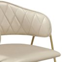 Ver imagem 7 de Conjunto 4 Cadeiras Veneza Couro Pérola Metal Dourado