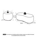 Ver imagem 4 de Conjunto 02 Puffs Decorativos Living Aisha Orgânico Suede Bege Claro - Desk Design