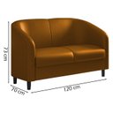 Ver imagem 4 de Sofa Decorativo 2 Lugares 120 cm Scala Corano TCS 727 Moll