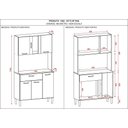 Ver imagem 4 de Armário de Cozinha Pequeno 6 Portas 1 Gaveta Pan Kits Paraná