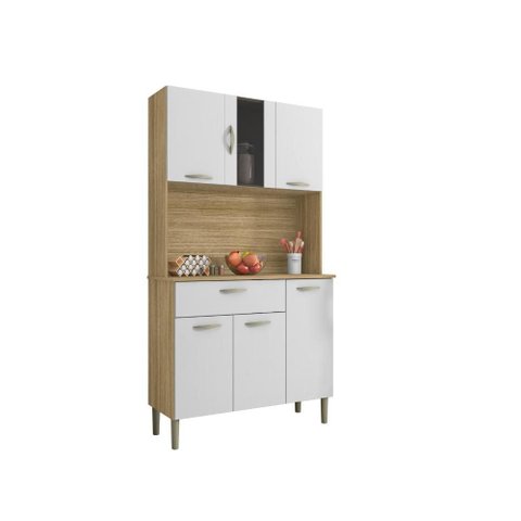 Armário de Cozinha Pequeno 6 Portas 1 Gaveta Pan Kits Paraná