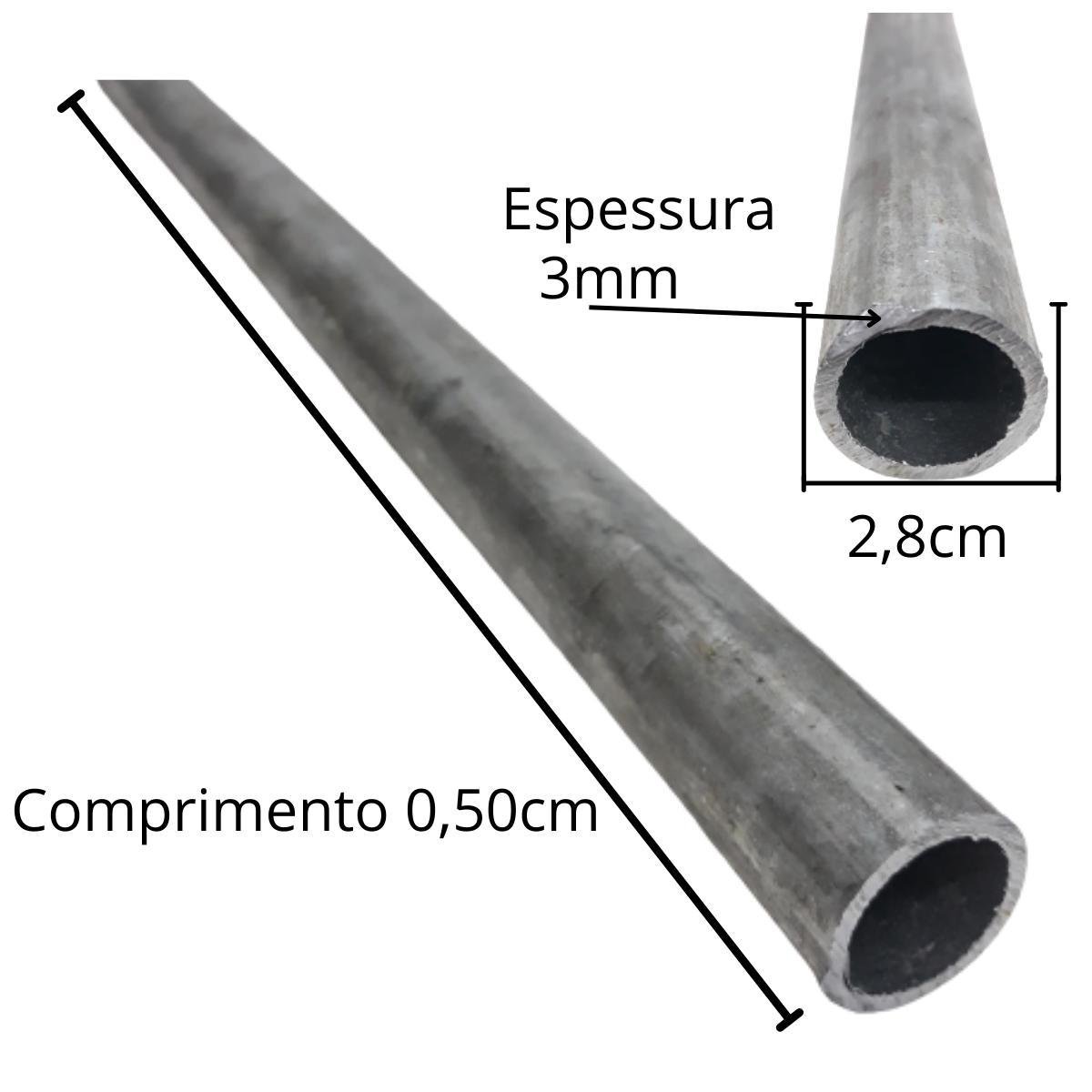 Tubo de Aço Ferro Galvanizado de Apoio Pia Bancada 3/4 50cm - 3