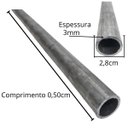 Ver imagem 3 de Tubo de Aço Ferro Galvanizado de Apoio Pia Bancada 3/4 50cm