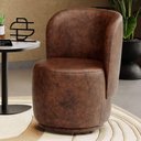 Ver imagem 1 de Poltrona Orgânica Decorativa Living Molly Couríssimo Whisky - Desk Design Cor Whisky