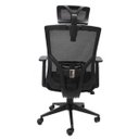 Ver imagem 4 de Cadeira de Escritório Presidente Tela Mesh Apoio de Cabeça e Ajuste de Lombar Monaco Giratória