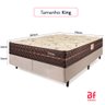 Cama Box Colchão King Ortopédico Firme Espuma D33 Antialérgico Certificado 193x203x54cm Bf Colchões - 5