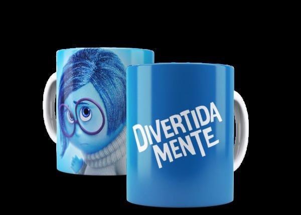 Caneca Porcelana Tristeza Divertida Mente Filme Pixar - 2