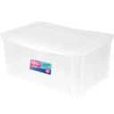 Ver imagem 1 de Caixa Organizadora Plástica Transparente 65l Tampa com Trava Radical Color Ordene Multiuso