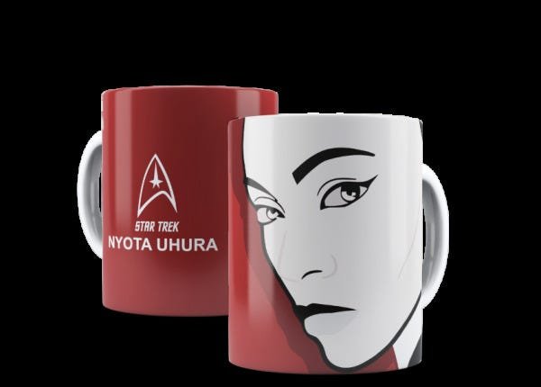 Caneca Porcelana Nyota Uhura Filme Star Trek Nerd Geek - 1