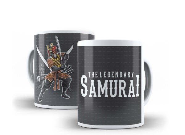 Caneca Porcelana Legendary Samurai Arte Marcial Ninja Japão - 1