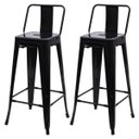 Ver imagem 1 de Kit 2 Banqueta Altas Para Bar Balcão Bancada Bistro Cozinha Americana Tolix Iron Industrial Preta