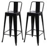 Kit 2 Banqueta Altas Para Bar Balcão Bancada Bistro Cozinha Americana Tolix Iron Industrial Preta - 1