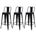 Ver imagem 1 de Kit 3 Banqueta Altas Para Bar Balcão Bancada Bistro Cozinha Americana Tolix Iron Industrial Preta