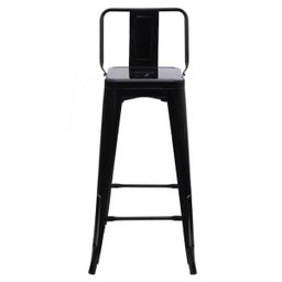 Banqueta Alta Para Bar Balcão Bancada Bistro Cozinha Americana Tolix Iron Industrial Preta - 2