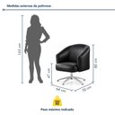 Ver imagem 3 de Poltrona Giratória Courino Base Alumínio Juliana