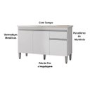 Ver imagem 3 de Gabinete Multiuso Tatiane 120cm 3 Ptas 1 Gvta S/tampo