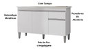 Ver imagem 3 de Gabinete Multiuso Tatiane 120cm 3 Ptas 1 Gvta S/tampo