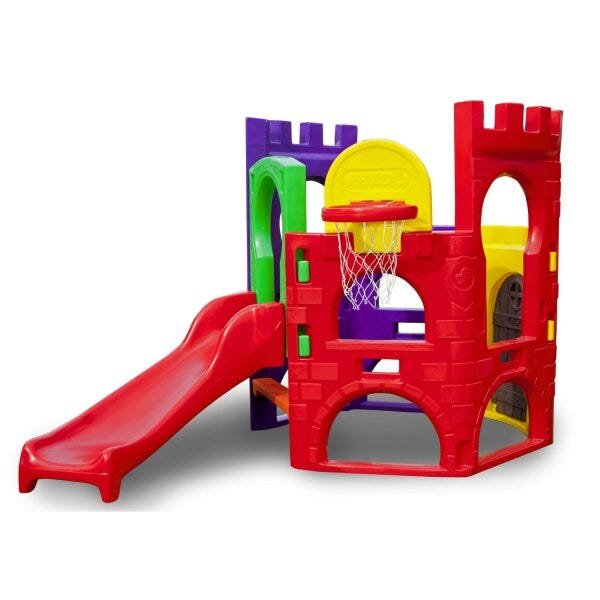 Playground Infantil Pl Stico Com Escorregador Petit Play Standard Freso Madeiramadeira