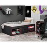 Cama Gamer Hero Com Gavetas Preto/vermelho - 2