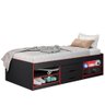 Cama Gamer Hero Com Gavetas Preto/vermelho - 1