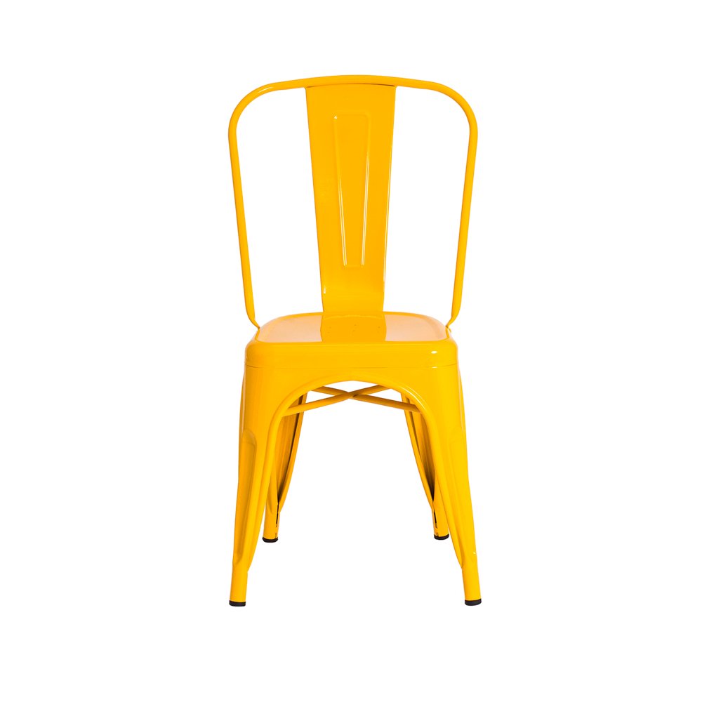 Cadeira para Mesa de Jantar Cozinha Sala Escrivaninha Tolix Iron Industrial Amarela - 2