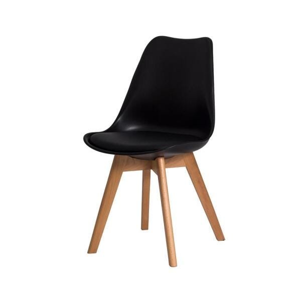 Cadeira para Mesa de Jantar Sala Cozinha Escrivaninha Saarinen Design Leda Preta - 1