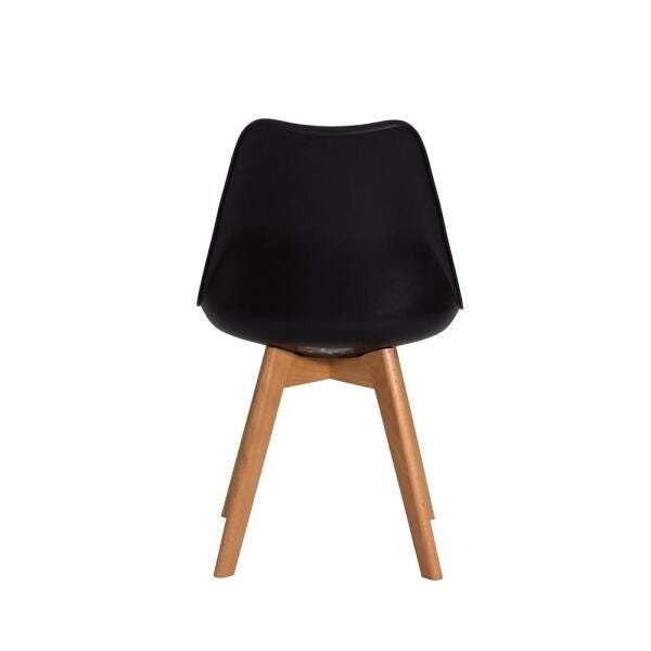 Cadeira para Mesa de Jantar Sala Cozinha Escrivaninha Saarinen Design Leda Preta - 4