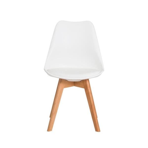 Kit 2 Cadeiras para Mesa de Jantar Sala Cozinha Escrivaninha Saarinen Design Leda Branca - 3