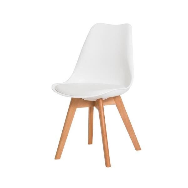 Kit 2 Cadeiras para Mesa de Jantar Sala Cozinha Escrivaninha Saarinen Design Leda Branca - 2