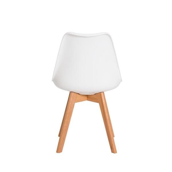 Kit 2 Cadeiras para Mesa de Jantar Sala Cozinha Escrivaninha Saarinen Design Leda Branca - 5