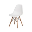Ver imagem 1 de Cadeira Sala Mesa Charles Eiffel Eames Wood Jantar Branco