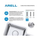 Ver imagem 4 de Cuba Dupla F201 Inox Escovado Aço Escovado