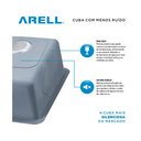 Ver imagem 3 de Cuba Dupla F201 Inox Escovado Aço Escovado