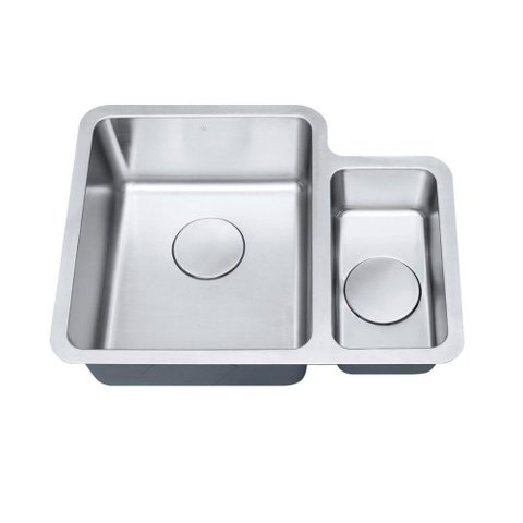 Cuba Dupla F201 Inox Escovado Aço Escovado