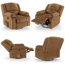 Ver mais imagens de Poltrona do Papai Reclinável Sala de Cinema Barcelona Glider Manual Giratória Massagem Usb Pu
