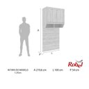 Ver imagem 3 de Ponte Modulada com Cabeceira Solteiro 2 Portas 100cm Supreme Robel