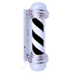 Barber Pole Preto e Branco sem Globo 55cm 220v Megan - 2