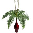 Ver imagem 3 de 1 Unidade Buquê de Samambaia Artificial 55cm Decoração Realista Premium