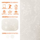 Ver imagem 3 de Papel de Parede Adesivo Lavavel Textura Arabesco Pérola 500x60cm