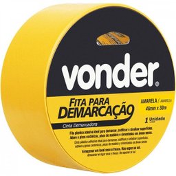 Fita adesiva para demarcação 48 mm x 30 m amarela Vonder - 2