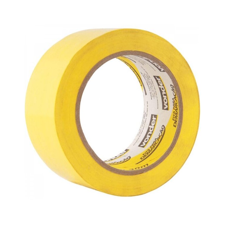 Fita adesiva para demarcação 48 mm x 30 m amarela Vonder