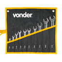 Ver imagem 2 de Jogo De Chaves Combinada 6 A 22mm Vonder Conjunto Ferramenta Em Aço Cromo Vanádio Cromado 10 Peças