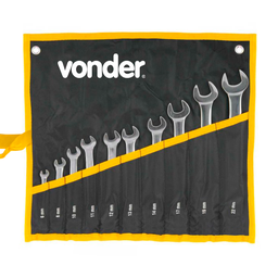 Jogo De Chaves Combinada 6 A 22mm Vonder Conjunto Ferramenta Em Aço Cromo Vanádio Cromado 10 Peças - 2