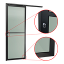 Ver imagem 4 de Porta de Correr Suspensa Vidrao Esq L.25 Preta 210x70 Brimak