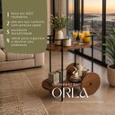 Ver imagem 4 de Carrinho Bar Multiuso Orla para Bebidas, Café, Bar, com Design Orgânico em Metal Dourado