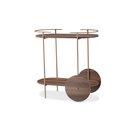 Ver imagem 1 de Carrinho Bar Oval C Rodinha Estilo Industrial Ferro Dourado