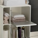 Ver imagem 4 de Gabinete e Espelheira 60cm Plena Premium Elite Branco/Chumbo