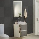 Ver imagem 1 de Gabinete e Espelheira 60cm Plena Premium Elite Branco/Chumbo