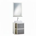 Ver imagem 2 de Gabinete e Espelheira 60cm Plena Premium Elite Branco/Chumbo